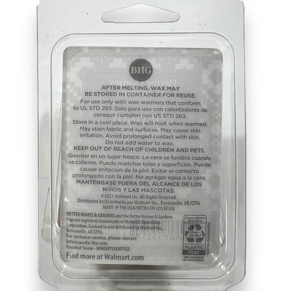 3-Pack BH&G COCONUT SNOW Wax Cube Melts Winter Holiday Food Tropical Christmas - Picture 8 of 16